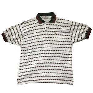 Gucci Polo Shirt Men's Vintage-Style Striped Iconic Web Trim Collar & Cuffs 80s